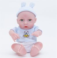 Wholesale 28cm Reborn Baby Dolls Liftlike Soft Full Body Silicone Newborn Boy Look Real Bath Toys Kids Xmas Gift