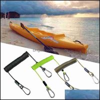 Wholesale Rafts Inflatable Paddling Sports Outdoorsrafts Inflatable Boats Retractable Tool Lanyard Fishing Coiled Heavy Duty Safety Rope Wire For Ka