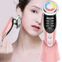 Wholesale Electric Facial Massager Face Lifting Tightening LED Light Anti Aging Microcurrent Galvanic Skin Care Tools Home Beauty Machine X0709