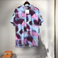 Wholesale Casual Dresses camouflage ambushed men s shirts pink cotton brown with short sleeves classic minimalist shirt