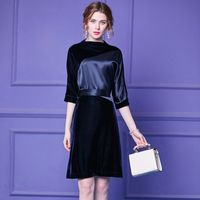 Wholesale 2021 new designer dresses temperament clothes dress women velvet skirt fashion comfortable beautiful
