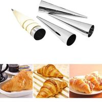 Wholesale 5 Tools Conical Tube Cone Roll Moulds Spiral Croissants Molds Cream Horn Mould Pastry Mold Cookie Dessert Kitchen Baking Tool