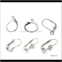 Wholesale Clasps Hooks Pcslot Stainless Steeel French Hook Ear Wire Lever Back Open Loop For Diy Jewelry Findings Earring Accessories D63Ga Vqudb