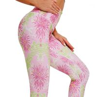 Wholesale Yoga Outfits Fitness Leggings Sexy Outdoor Sport Female Ankle length Pants Print High Waist Hip Push Up Running Women1