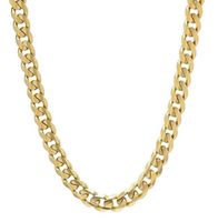 Wholesale Chains Stainless Steel Cuban Curb Chain Necklace mm mm Heavy In Yellow Gold For Mens Inches