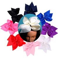 Wholesale DROP SHIPPING Inch Large Grosgrain Ribbon Bow Girls Hairpins Big Bowknot Hair Clips Hair accessories X2