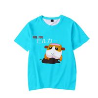 Wholesale Selling D Anime Beibei Molcar Guinea Pig Men s T shirt Round Neck Ladies Casual Kids Summer Boy Girl Blue Top T Shirts