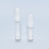 Wholesale Full ceramic atomizer vape pen cartridge glass tank oil cartridges thread with Square Intake hole