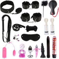 Wholesale Ninghao Adult Sm Play Game Sex Toys For Couple Bdsm Cheap Price With Anal Plug And Mini Vibrator Bondage Set Y0406