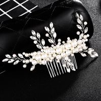 Wholesale Stunning Pearls Headpieces Crystals Hair Combs For Bride Wedding Accessories Beaded Bridal Sticks With Rhinestone Headband