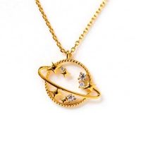 Wholesale Milskye New Arrival Brand Designer Jewelry Necklace Luxury k Gold Cz Saturn Pendant