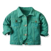 Wholesale Men s Jackets Children s Spring Products Denim Jacket Macaron Candy Color Top Trendy Boy TZ144