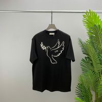Wholesale 22ss Europe Paris Classic Birds Print T shirts Spring Summer Mens Tshirt Women Clothes Casual Cotton Tee