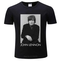 Wholesale Men s T Shirts Lennon John Ex Beatle Licensed Adult T shirt Cool Casual Tee Shirt Summer Fashion Men Cotton Tops Euro Size Boys Gifts