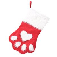 Wholesale Christmas Decorations Socks Red And Gray Pet Children Gift Bags Apple Ornaments For Holiday
