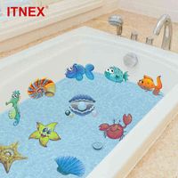 Wholesale ITNEX Bath Sticker Nemo Fish Sea Cartoon Wall Sticker For Shower Children Kids Baby Bath Bathtub Tile Bathroom Sticker