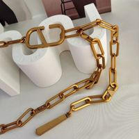 Wholesale Women Fashion Designer Chain Belt Waist Chains V Letter Accessories Luxury Belts Womens Retro Girdle Waistband hers_bags