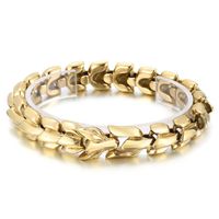 Wholesale Link Chain Hip Hop Domineering Golden Dragon Head Bracelet High Quality Stainless Steel Heavy Charm Punk Men s Fashion Jewelry