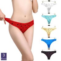 Wholesale Women s Panties Women Sexy Thongs Lady Cotton Material Soft Comfortable Low Waist Lingerie Pretty Girl Briefs Solid Color Style Set