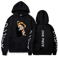 Wholesale Anime One Piece Luffy Unisex Hip Hop Hoodie Women Manga Sweatshirts Boy Girl Clothes Y0804