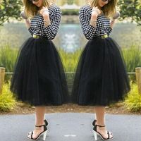 Wholesale Fashion Women Mini Skirt Girls Under Rockabilly Petticoat Tutu Tulle Knee Length Fan Costume Ball Skirts