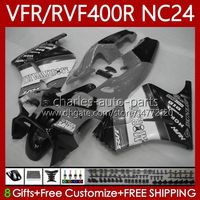 Wholesale Fairings Kit For HONDA RVF VFR VFR400 R RR Body No VFR400R RVF400R NC24 V4 RVF400 Grey black R VFR R VFR400RR Motorcycle Bodywork