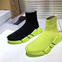 Wholesale knitted elastic Socks boots Spring Autumn classic Sexy gym Casual women Shoes Fashion platform men sports boot Lady Lace up Thick sneakers Large size us5 us11