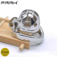 Wholesale Couple Cock Rings CBT Play Stainless Steel BDSM Sex Toys Men s Penis Small Male Chastity Cage Adult Goods for Man