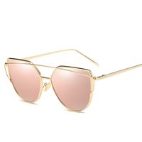 lady sunglasses new design 2022 - Sunglasses Eye Cat Mirror New Brand Glasses UV400 Flat Rose Lady 2021 Cateye Fashion Gold Design Vintage Eyewear Sun Unvqt