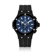 Wholesale Men s Mechanical Automatic Watch REQUIN BIG Black Stainless Steel Case Six Hands Full Working Dial Calendar BANG Rubber Strap Classic Fusion Blue