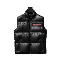 Wholesale Men vest fashion P home down sleeveless clothing designer autumn winter waterproof breathable letter printing warm jacket outdoor couple black coat