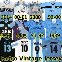 Wholesale Lazio NEDVED Retro soccer jerseys SIMEONE SALAS GASCOIGNE home away football shirt VERON CRESPO NESTA Vintage Jersey