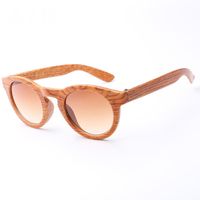 Wholesale Sunglasses Bamboo Wood Polarized Fashion Multi color Light Wooden Round Frame Spectacles Summer Sunscreen Glasses UV400