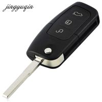 Wholesale 3 Button Flip Folding Modified Uncut Car Blank Key Shell Remote Fob Cover For Ford Focus Fiesta C Max Ka