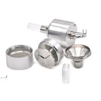 Wholesale Hand Crank mm Mill Herb Grinder Metal Spice Press Crusher FOR VAPORIZER Tobacco Herb Grinder Crusher Smoking Metal Hand Muller RRD10912
