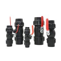 Wholesale Watering Equipments mm Plastic Water Pipe Quick Connector Ball Valve Metal Core Tap PE Tube Valves Accessories