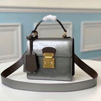 Wholesale High quality spring fashion street Cross Body Bags handbag S shaped lock embossing paint leather shoulders ladies pockets Messenger cot canvas cm l149