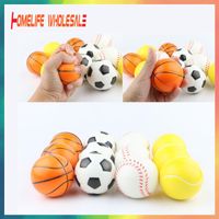 Wholesale Sponge Foam Ball Anti Stress Balls Squeeze Decompression Toys Football Basketball Tennis Baseball Kindergarten Baby Kids Toy Balls