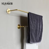 Wholesale Towel Racks Good Quality El Metal Bathroom Accessories Brass Shelf Holder Wall Mount Rack