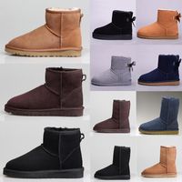 Wholesale 2021 new arrival shoes women snow boots fashion winter boot classic mini ankle short ladies girls women s booties grey chestnut navy blue