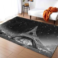 Wholesale Paris Eiffel Tower Series Bedroom Non slip floor Mat Home Decoration And Family Living Room Carpet
