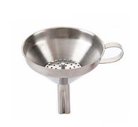 Wholesale Functional Stainless Steel Kitchen Tools Oil Honey Funnel with Detachable Strainer Filter for Liquid Water Tool KKB7023