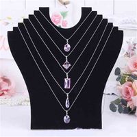 Wholesale Necklace Bust Display Rack Jewelry Pendant Chain Holder Neck Velvet Stand Simple Easel Organizer