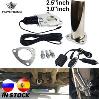 Wholesale 2 out stainless steel cut out header be cut pipe electric valve exhaust tip muffler kit pqy ct12