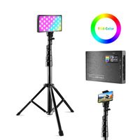 Wholesale Flash Heads RGB Pography Fill Panel Lighting Studio Lamp Camera Video Light For YouTube Vlog Shoot Live Streaming With Tripod Stand