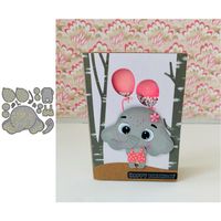 Wholesale Painting Supplies Cute Baby Elephant With Balloons Paper Cut Metal Craft Dies Card Making Stencils Diy Manual Scrapbooking Embossing