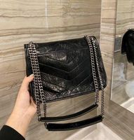 Niki Large Medium Vintage Calfskin Leather Shoulder Bag Designer Womens Crossbody Handbag Luxurys Brand Womans Business Totes Shopping bags