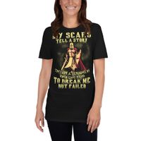 Wholesale My Scars Tell A Story Stand Here For The Flag Knee For The Cross Crusader Knight Templar Warrior Of God Tshirt Short Sleeve Unisex T Shirt