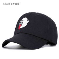 Wholesale 2021 spring street fashion brand embroidered ghost face baseball little devil curved brim travel couple cap