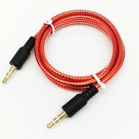 Wholesale Audio Cable Jack MM Male To Male M Braided Weaving Audio Line Aux Cord For Car Headphone Speaker Wire Cord New